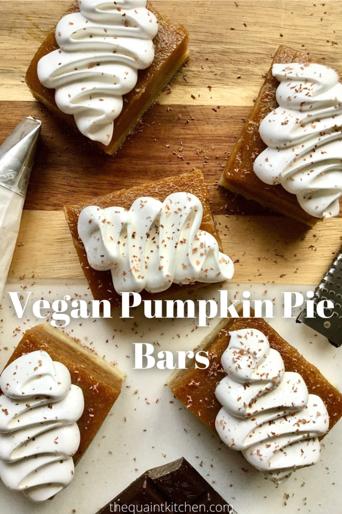 Delicious Vegan Pumpkin Pie Bars