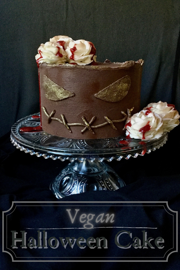 Vegan Chocolate cake for Halloween 