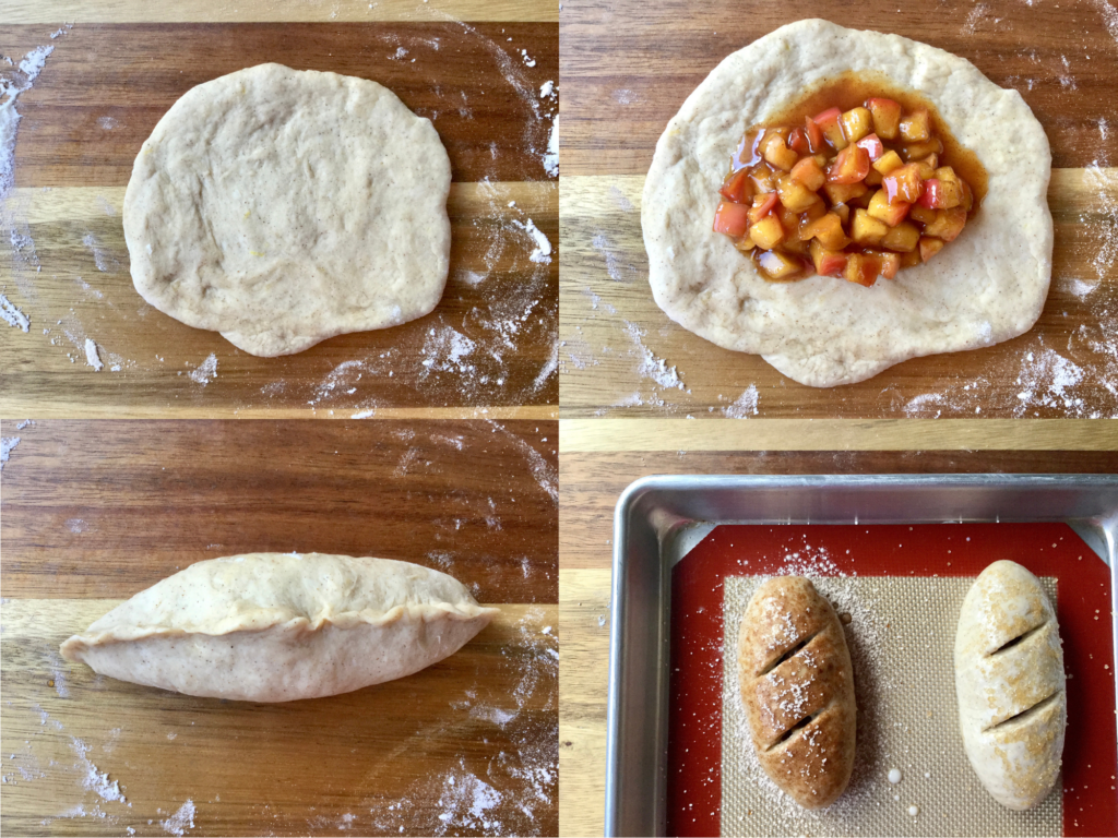 How to make apple pie stuffed breads