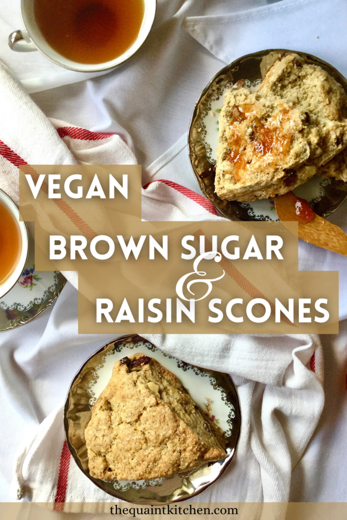 Vegan brown sugar and raisin scones