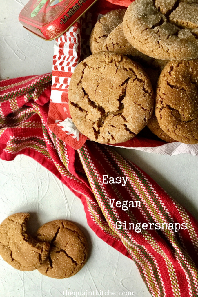 Easy Vegan gingersnap cookies
