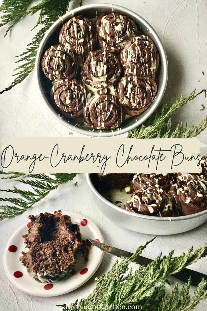 Christmas orange cranberry buns