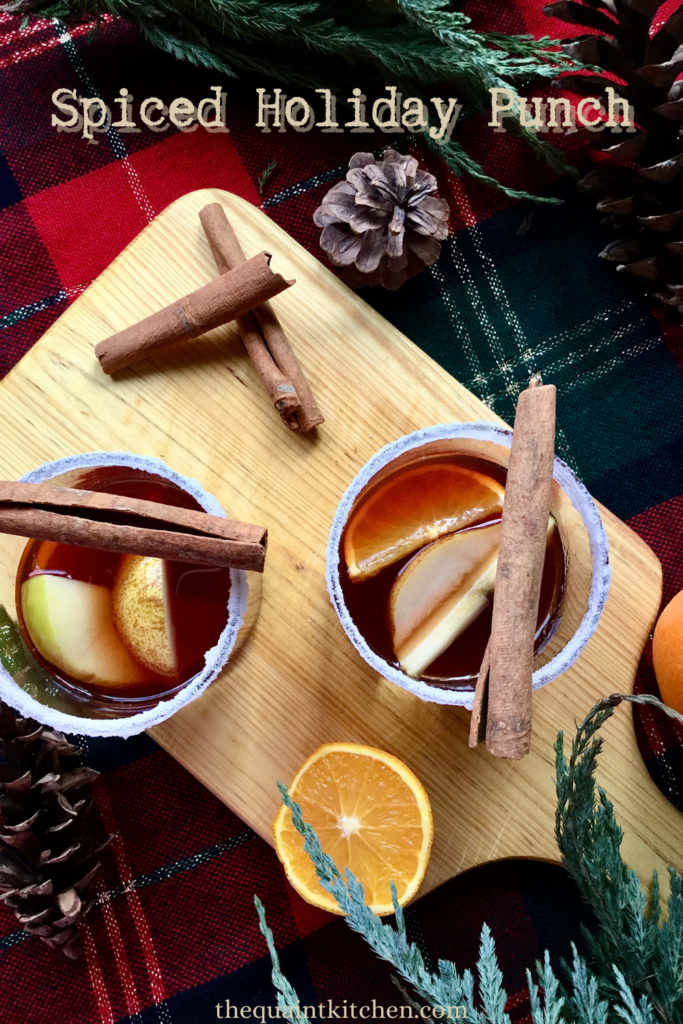 Warm spiced holiday punch