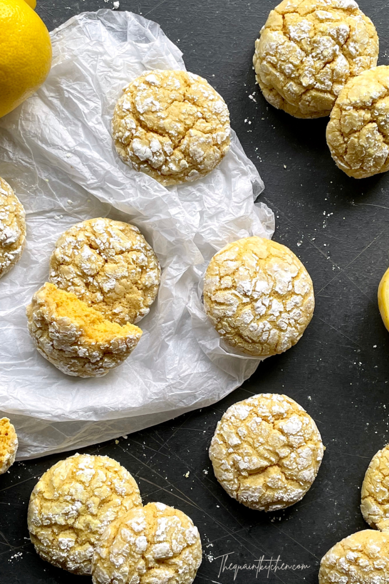 Vegan Lemon Crinkle Cookies - The Quaint Kitchen