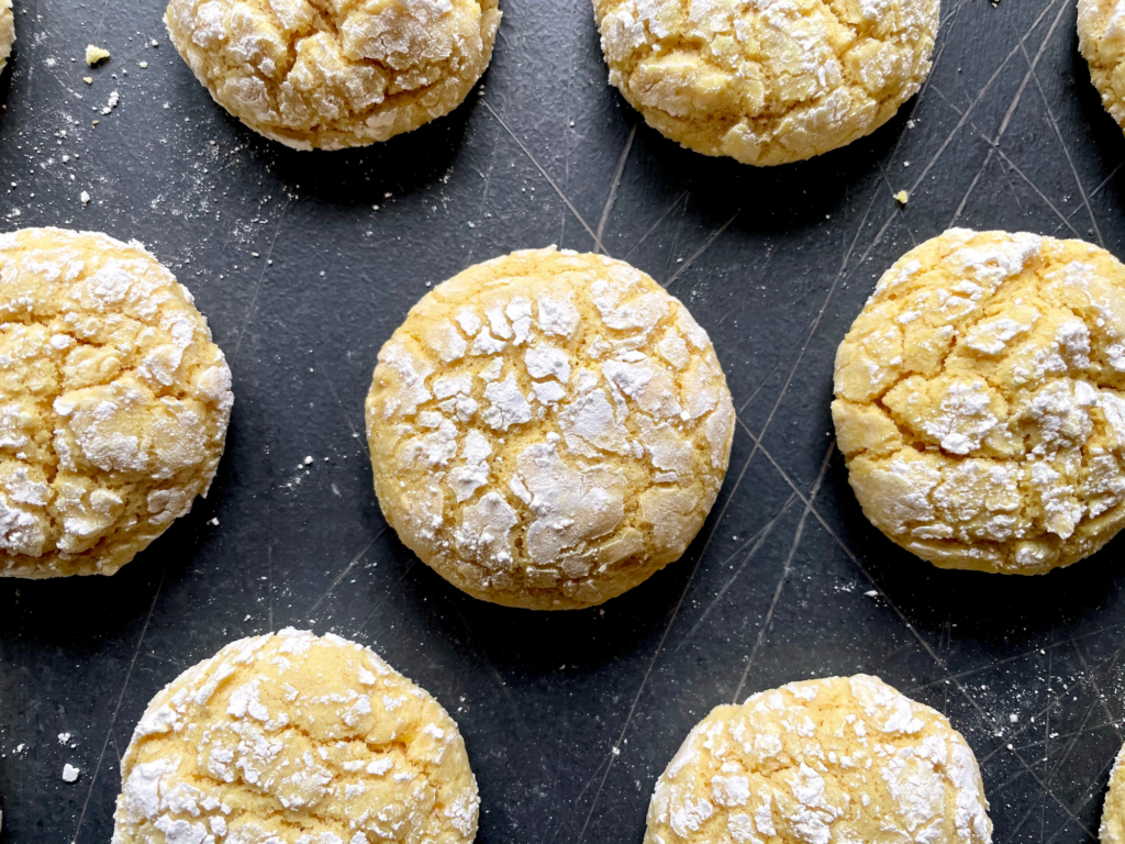 Vegan Lemon Crinkle Cookies - The Quaint Kitchen