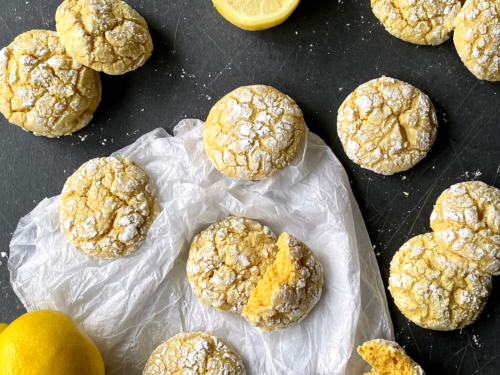 Vegan Lemon Crinkle Cookies - The Quaint Kitchen