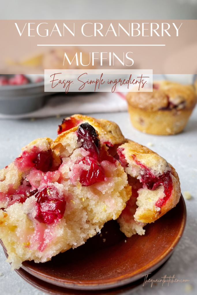Muffins véganes aux canneberges