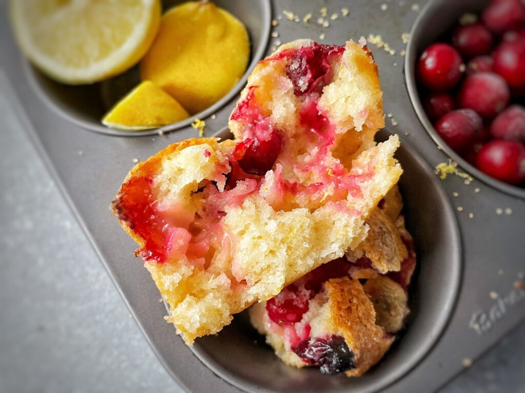 Vegan cranberry muffins