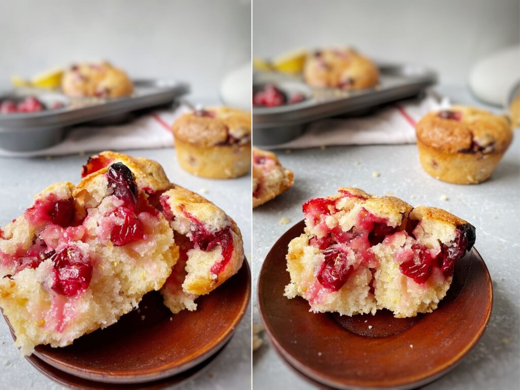 Cranberry and lemon muffins